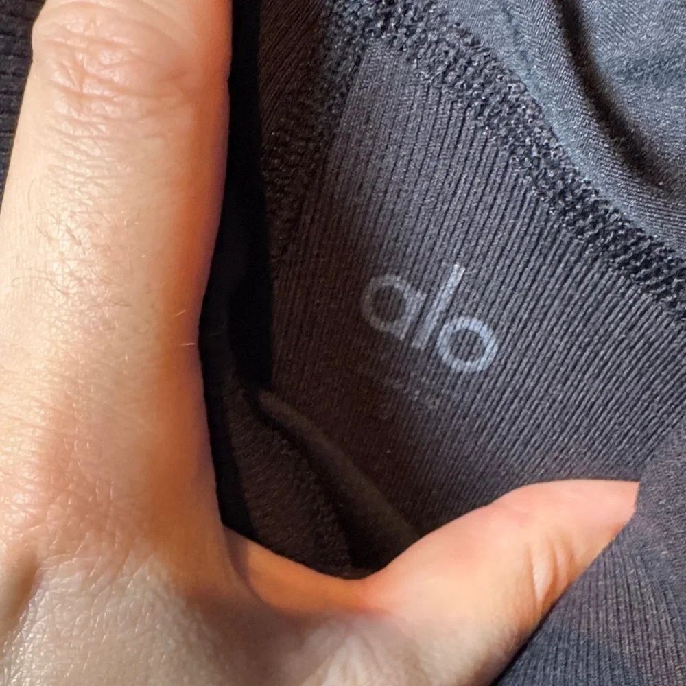 ALO Yoga black Leggings with cross cross design
